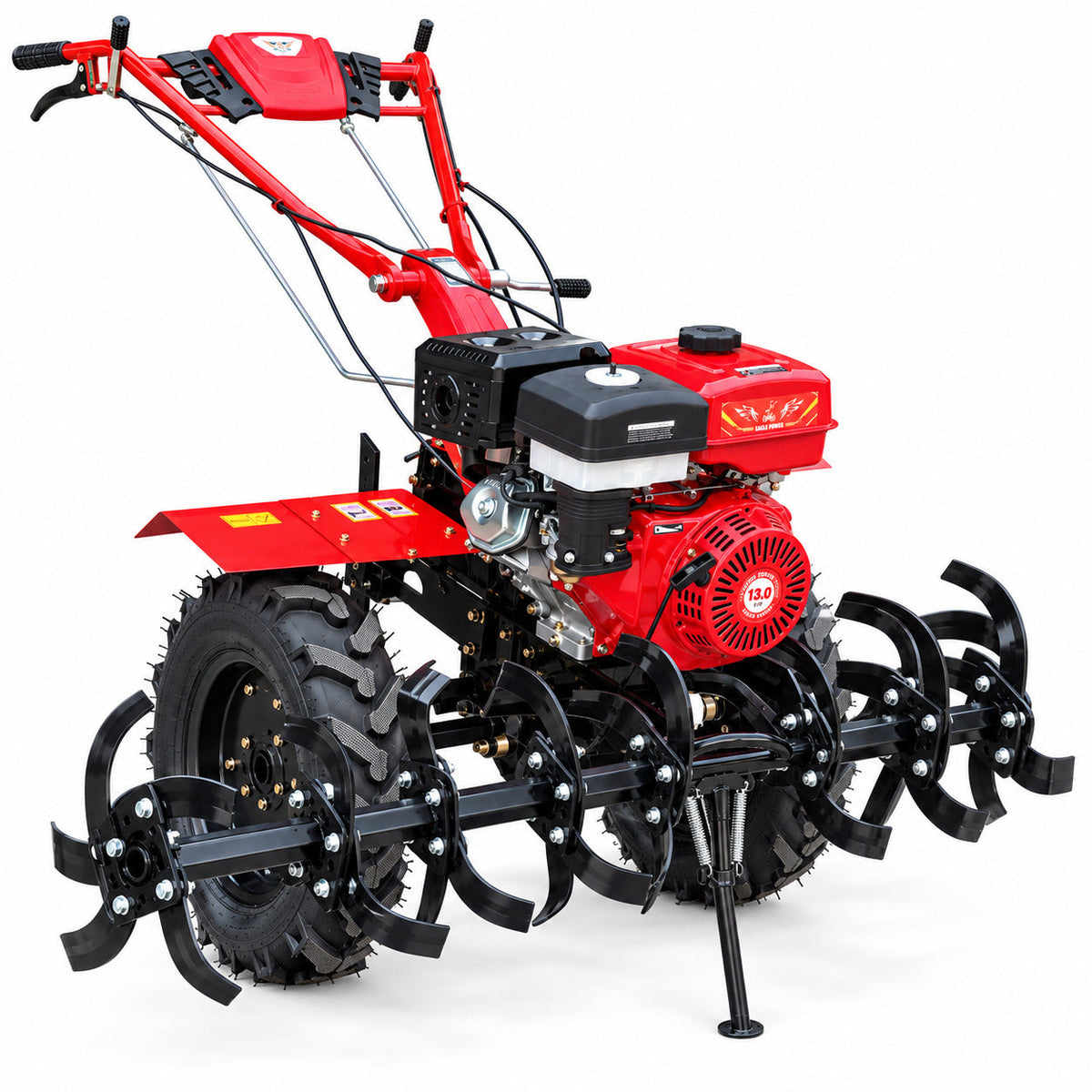 Eagle Power Tiller Petrol 13HP Engine, 32 Blades, Heavy-Duty Agricultural Soil Cultivator for Farming, Land Preparation & Gardening