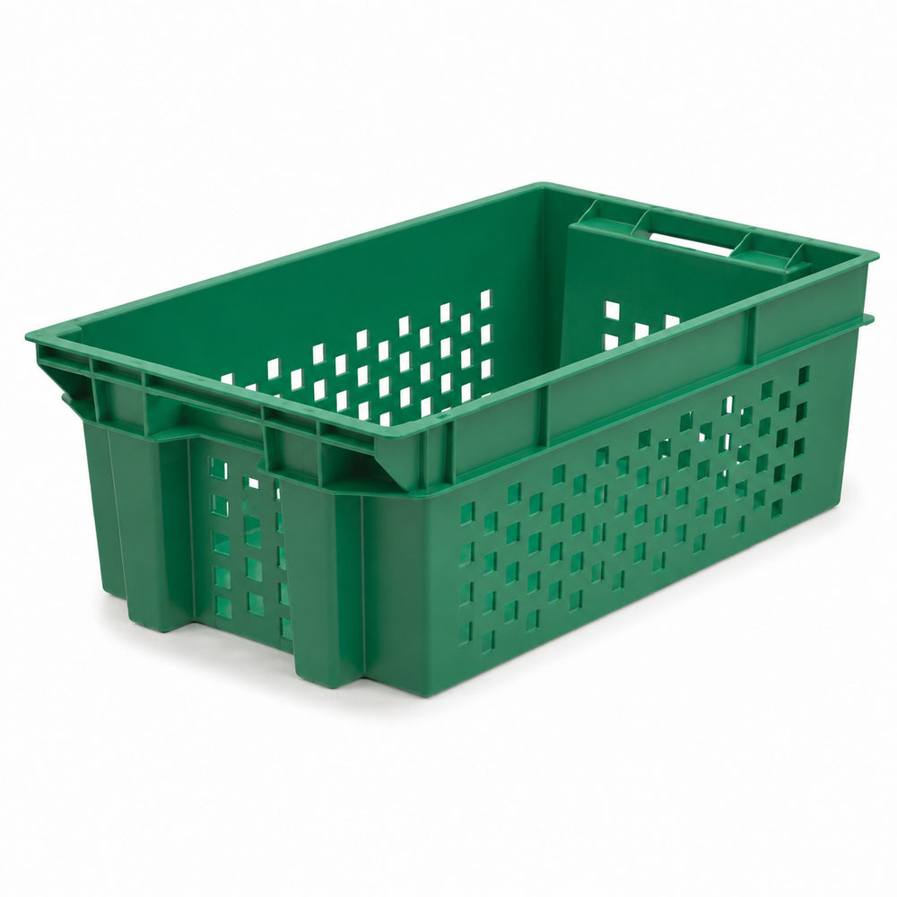 Food Grade Crate for Dates, Fruit and Vegetables (Green)