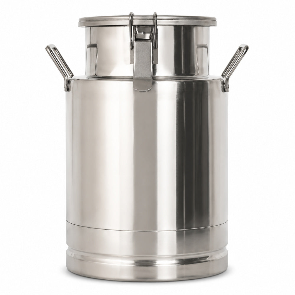 Stainless Steel Milk Container, Steel Milk Container, Silver, 10 Liter Capacity