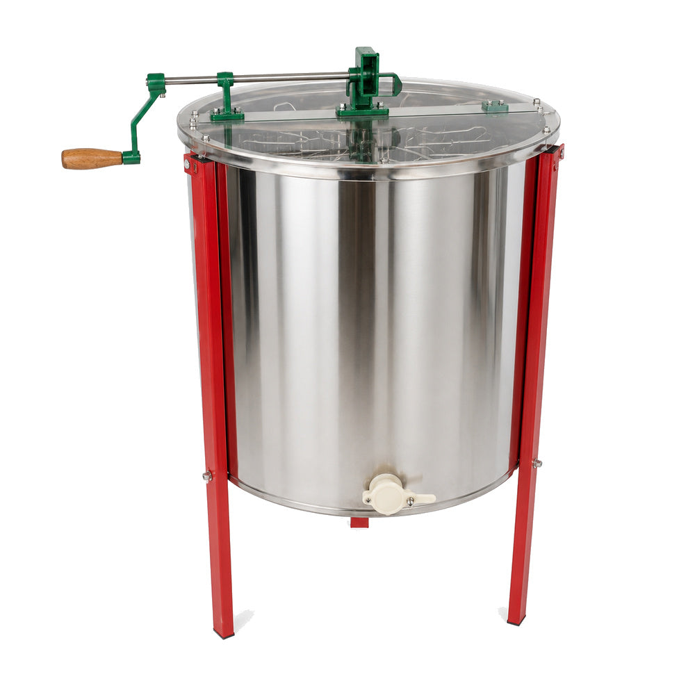 Beehive Flow-8 Frames Grade 304 Stainless Steel Manual Honey Extractor S S (EX-05A) With 3 Sturdy Legs