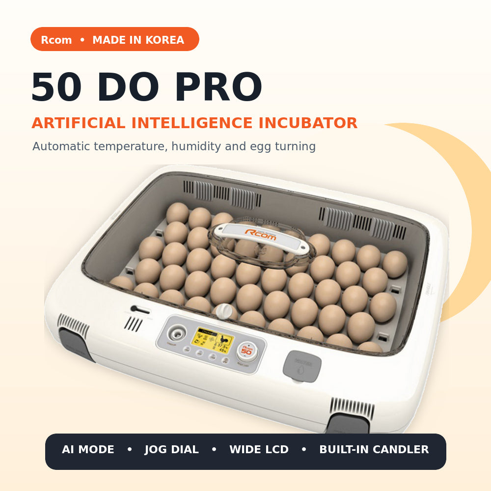 Rcom Incubator 50 DO PRO, Artificial Intelligence Incubator, Automatic Temperature & Humidity Setting And Control, (Made In Korea).