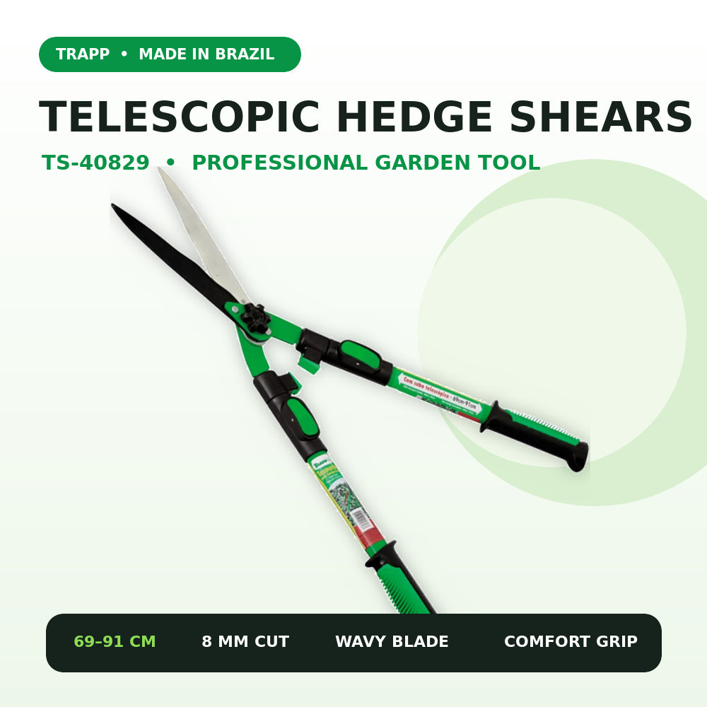 Trapp Brazil 91cm Hedge Shear with Telescopic Handle with Comfort Grip Handles (TS - 40829)
