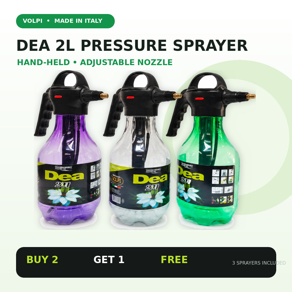 Volpi 2L Hand Pressure Water Sprayer with Adjustable Pressure Nozzle - Buy 2 Get 1 FREE