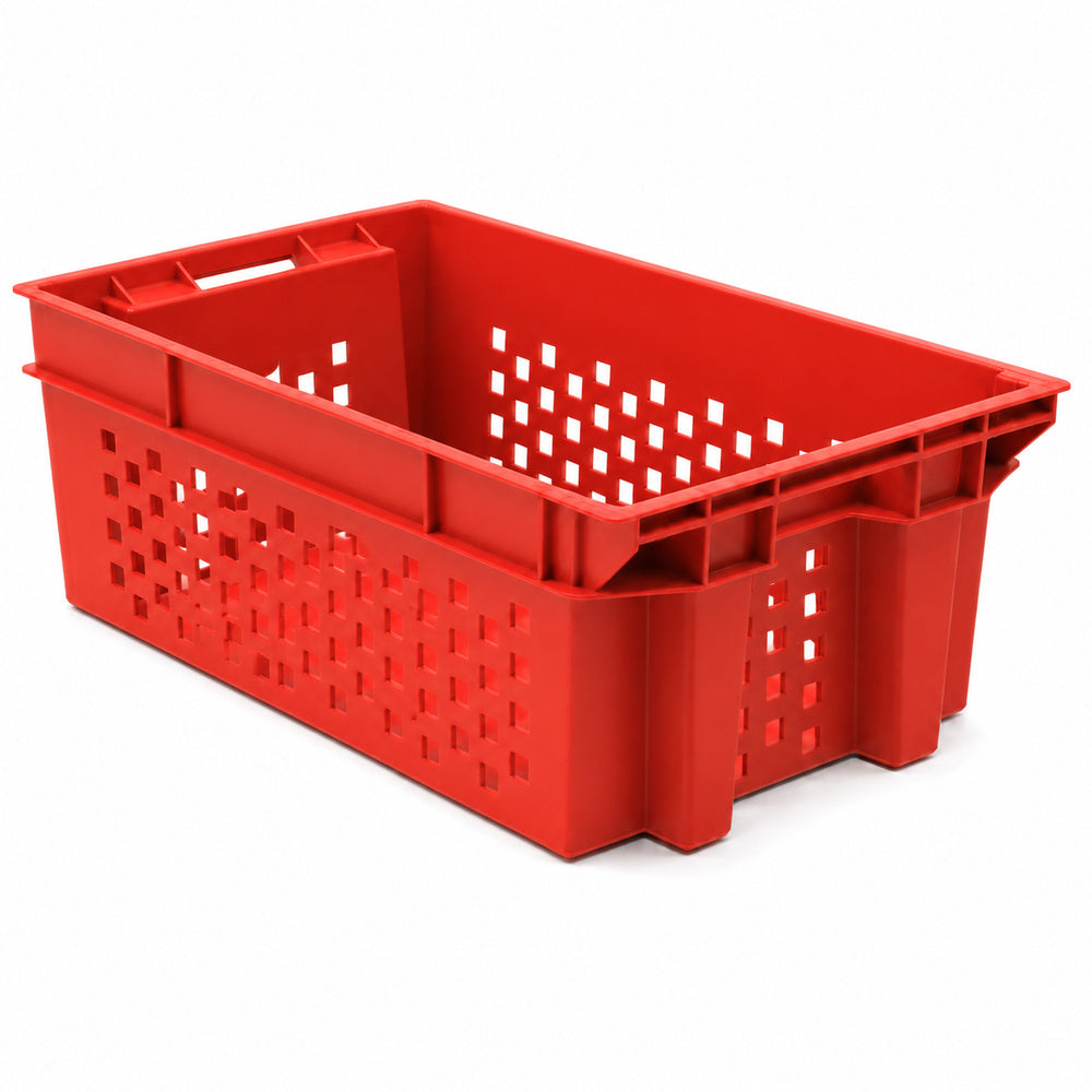 Food Grade Crate for Dates, Fruit and Vegetables (Red)