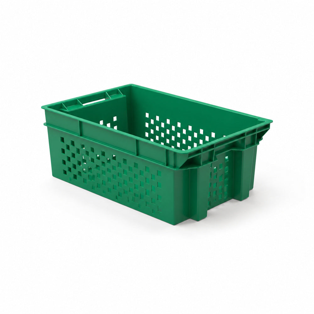 Food Grade Crate for Dates, Fruit and Vegetables (Green)