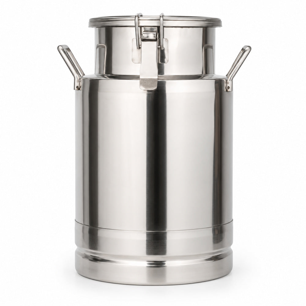 Stainless Steel Milk Container, Steel Milk Container, Silver, 10 Liter Capacity