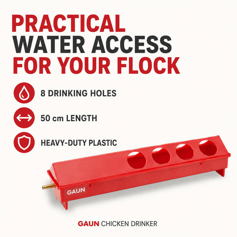 Gaun Drinker for Chicken with 8 holes 50cm (Made in Spain)
