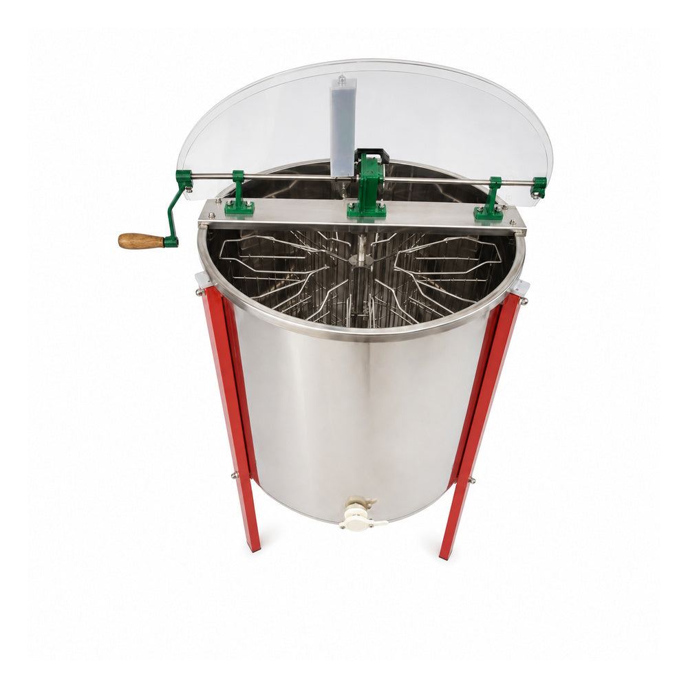 Beehive Flow-8 Frames Grade 304 Stainless Steel Manual Honey Extractor S S (EX-05A) With 3 Sturdy Legs