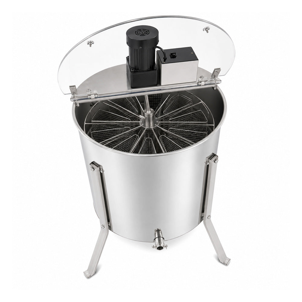Beehive Flow-8 Frames Stainless SteelElectric Honey Extractor With 3 sturdy legs And Clear Plexiglass Top (EX-05B)