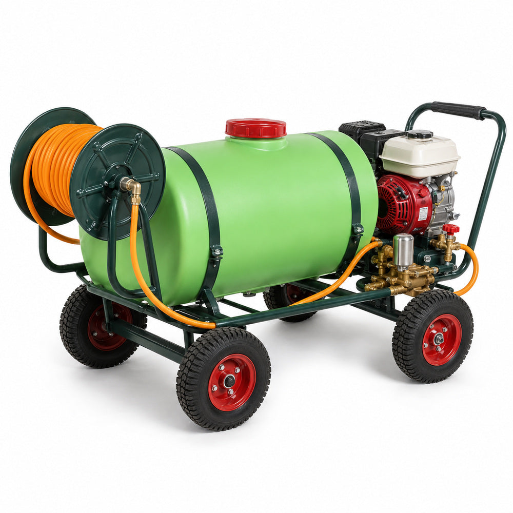 CN Wheel Barrow Heavy Duty Power Sprayer, 200L Tank Capacity, 7.5HP Engine, 30M Hose,OS-200T