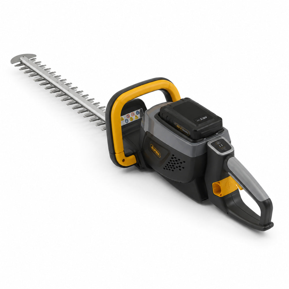 Alpina Italy 48V 58 cm Battery Operated Hedge Trimmer for Garden & Hedges Lightweight Trimmer With Dual-Action Blade, Black/Grey, AHT 48 Li