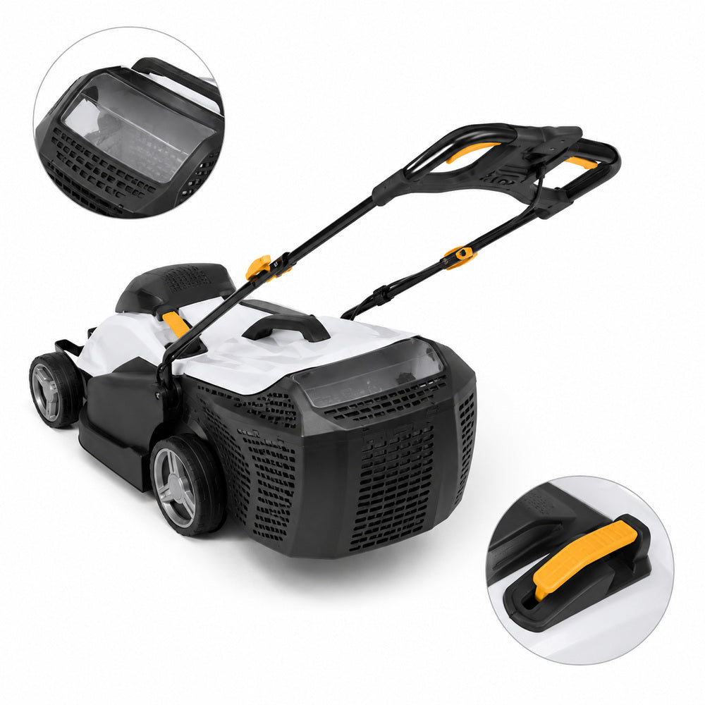 Alpina Italy Electric Lawn Mower, AL1 34 E, Black & White, 34 cm Cutting Width