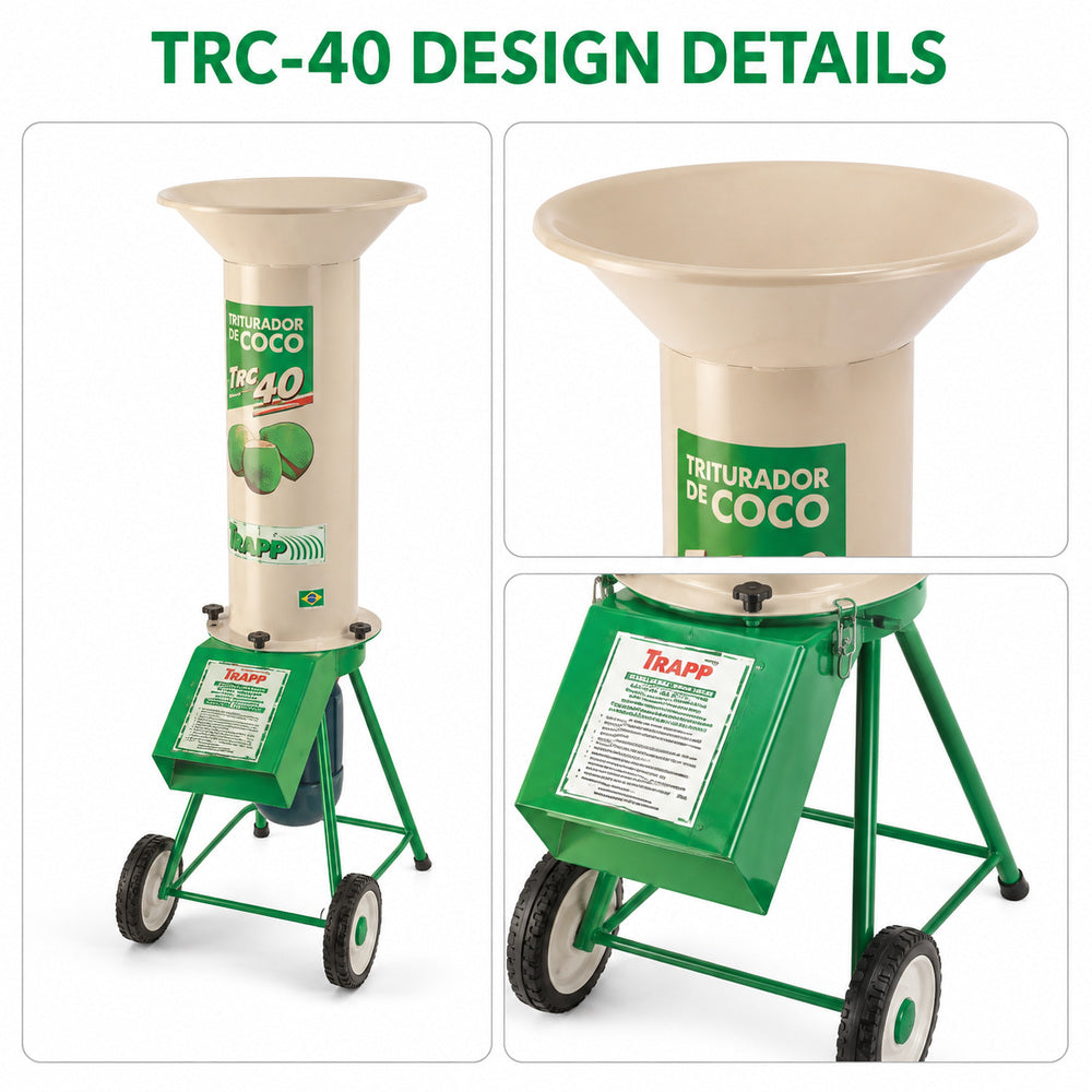 Trapp Brazil Coconut Shredder, 5HP, 60Hz Frequency (TRC-40)