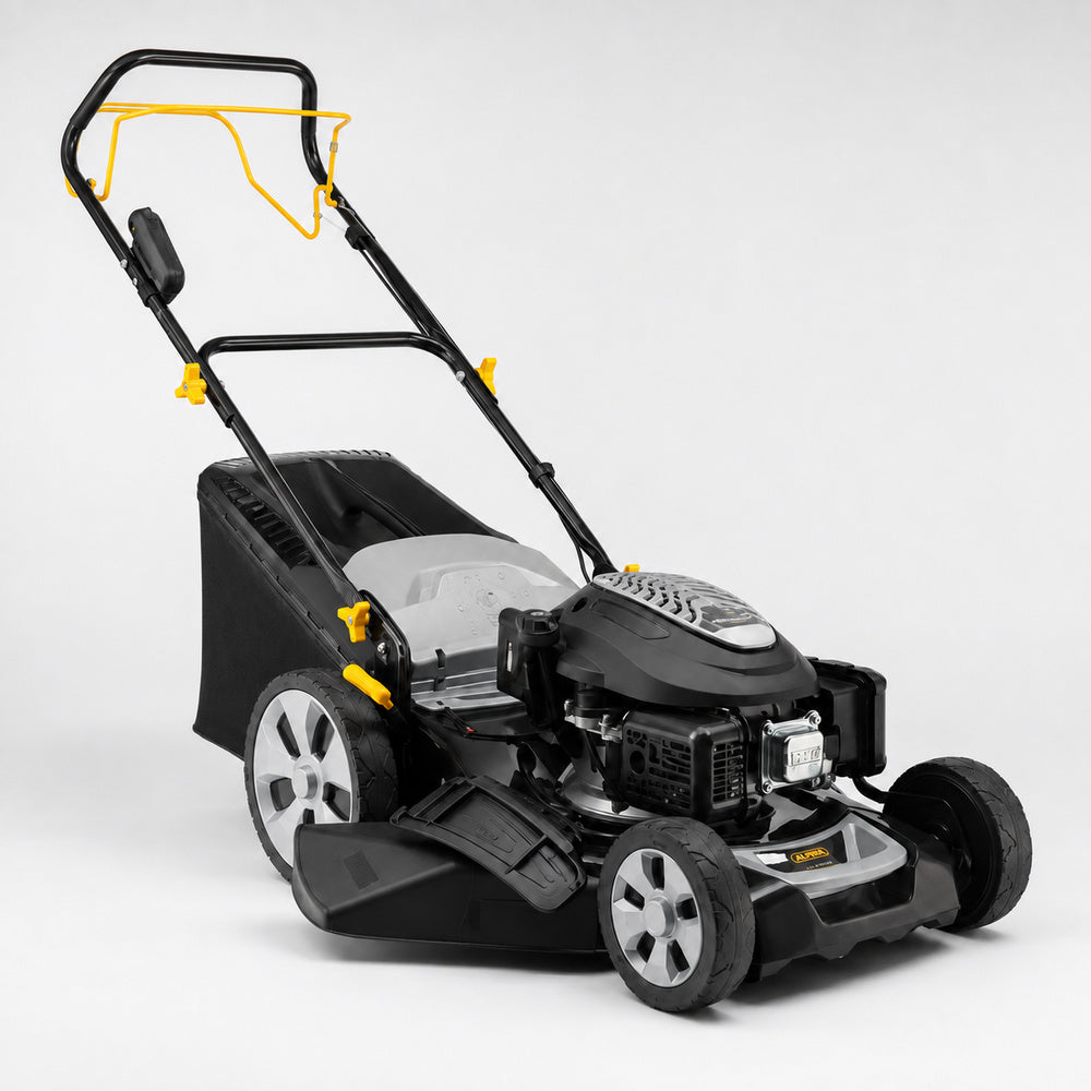 Alpina Italy 46cm 140cc Petrol Lawn Mower for Lawn & Garden, Grey/Black, AL5 46 SAEQ