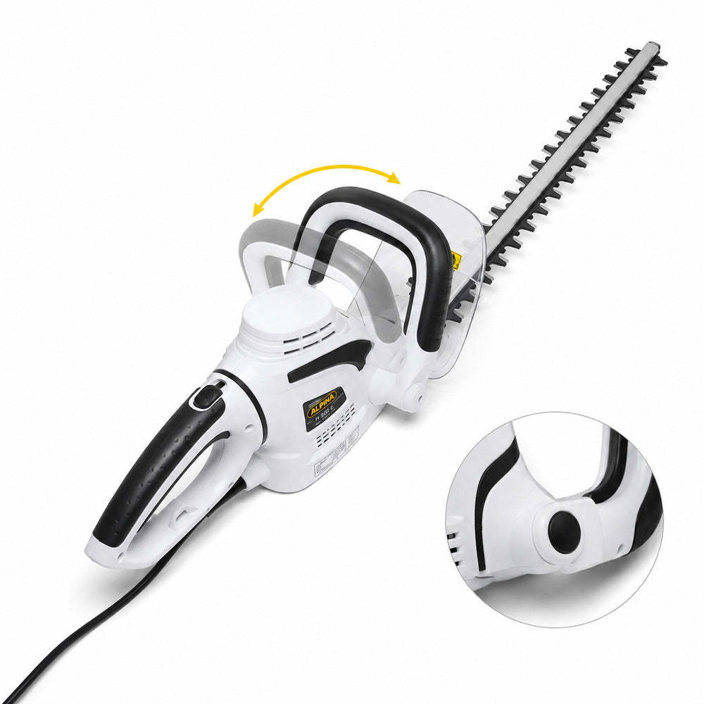 Alpina Italy Electric Hedge Trimmer,180° Rotating Handle, 50 cm double-action blade For Lawn & Garden (H 500 E)