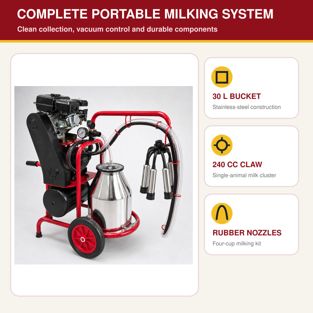 Melasty Single Milking Machine for Camel (Made in Turkey)