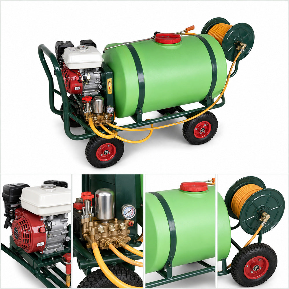 CN Wheel Barrow Heavy Duty Power Sprayer, 200L Tank Capacity, 7.5HP Engine, 30M Hose,OS-200T