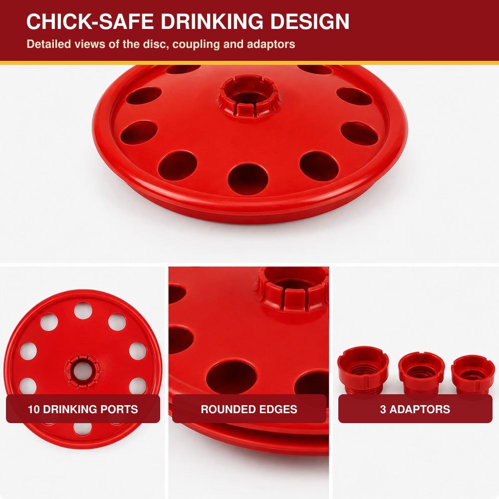 River Disc Bottle Holder Drinker for Chicks