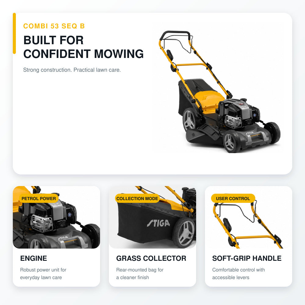 Stiga Lawn Mower Combi 53 SEQ, 51cm Cutting B