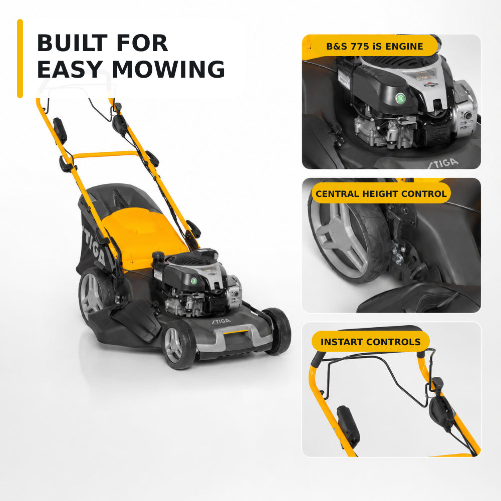 Stiga Lawn Mower, Combi 55 SVEQ B&S, 53cm Cu