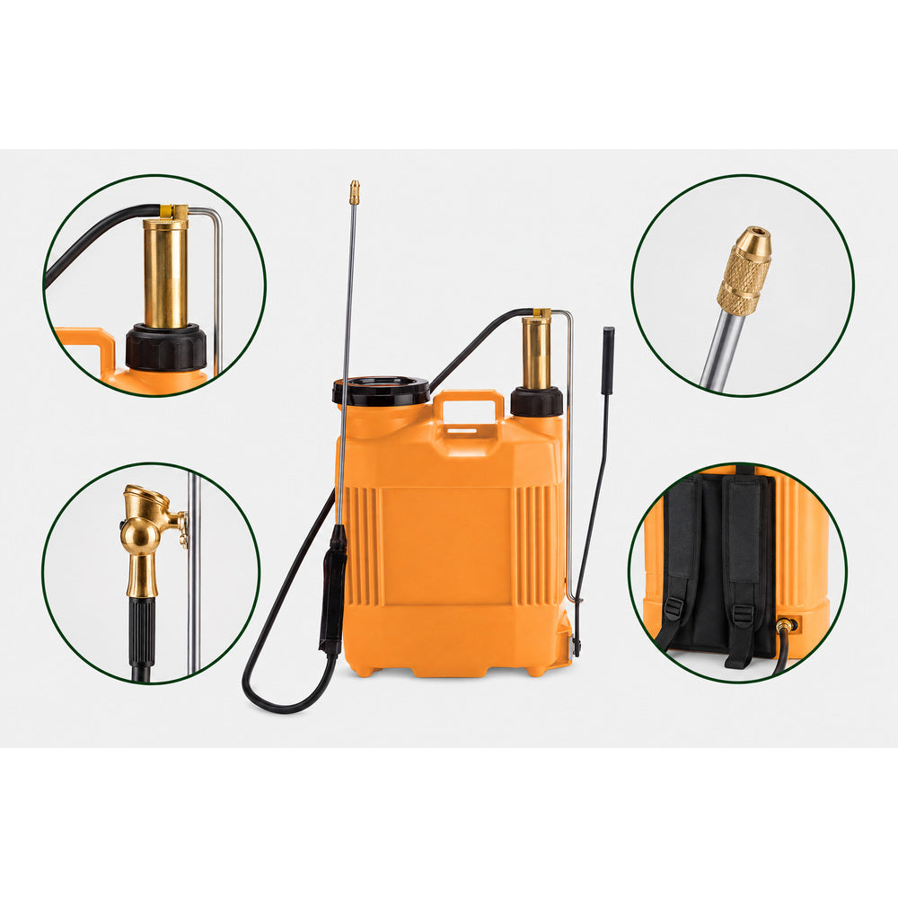 Volpi 16L Brass Pump Knapsack Sprayer (Made in Italy)