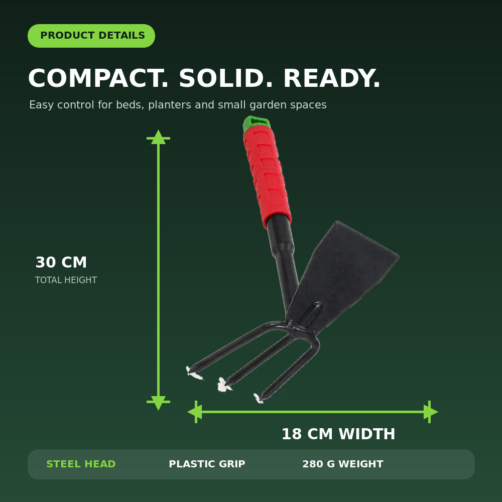 Trapp Brazil Hoe and Cultivator Hand Tiller for loosening Soil, Weeding and Digging
