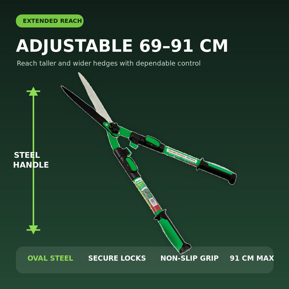 Trapp Brazil 91cm Hedge Shear with Telescopic Handle with Comfort Grip Handles (TS - 40829)