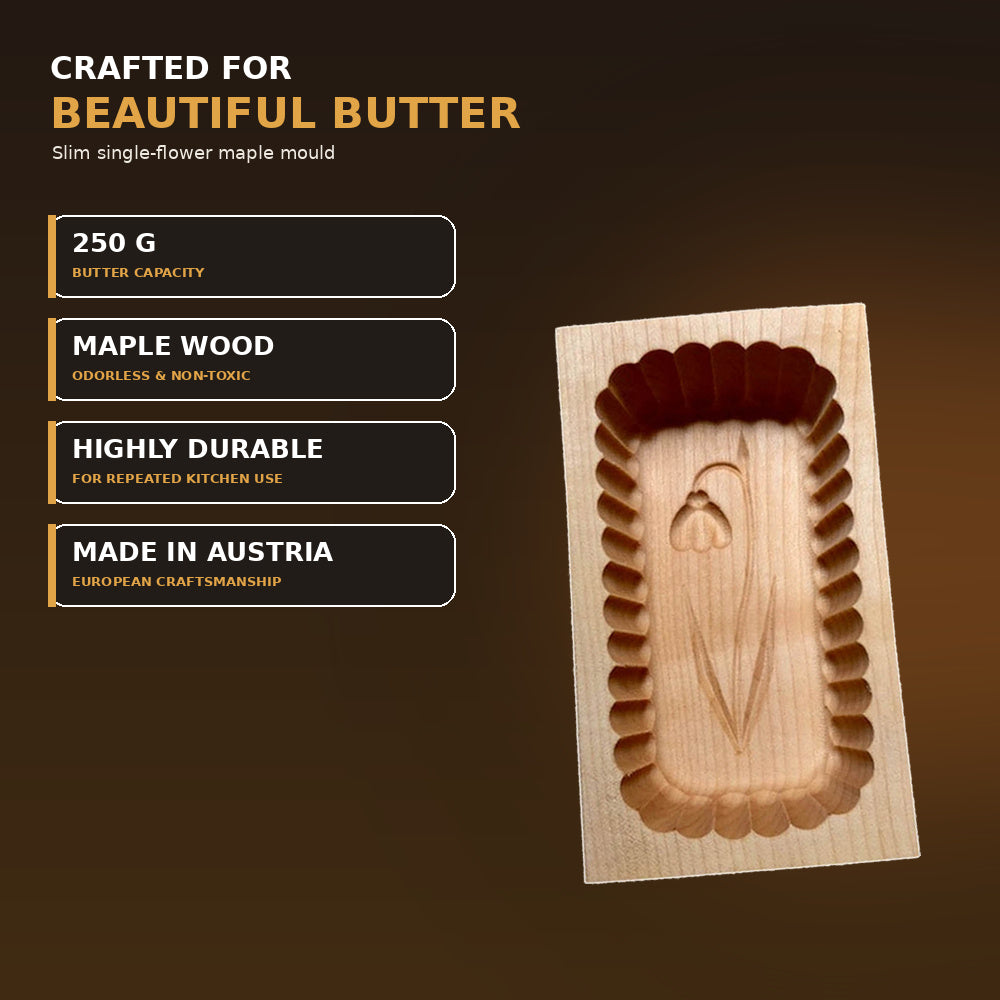 Milky 250g Wood Butter Mould (Made in Austria)