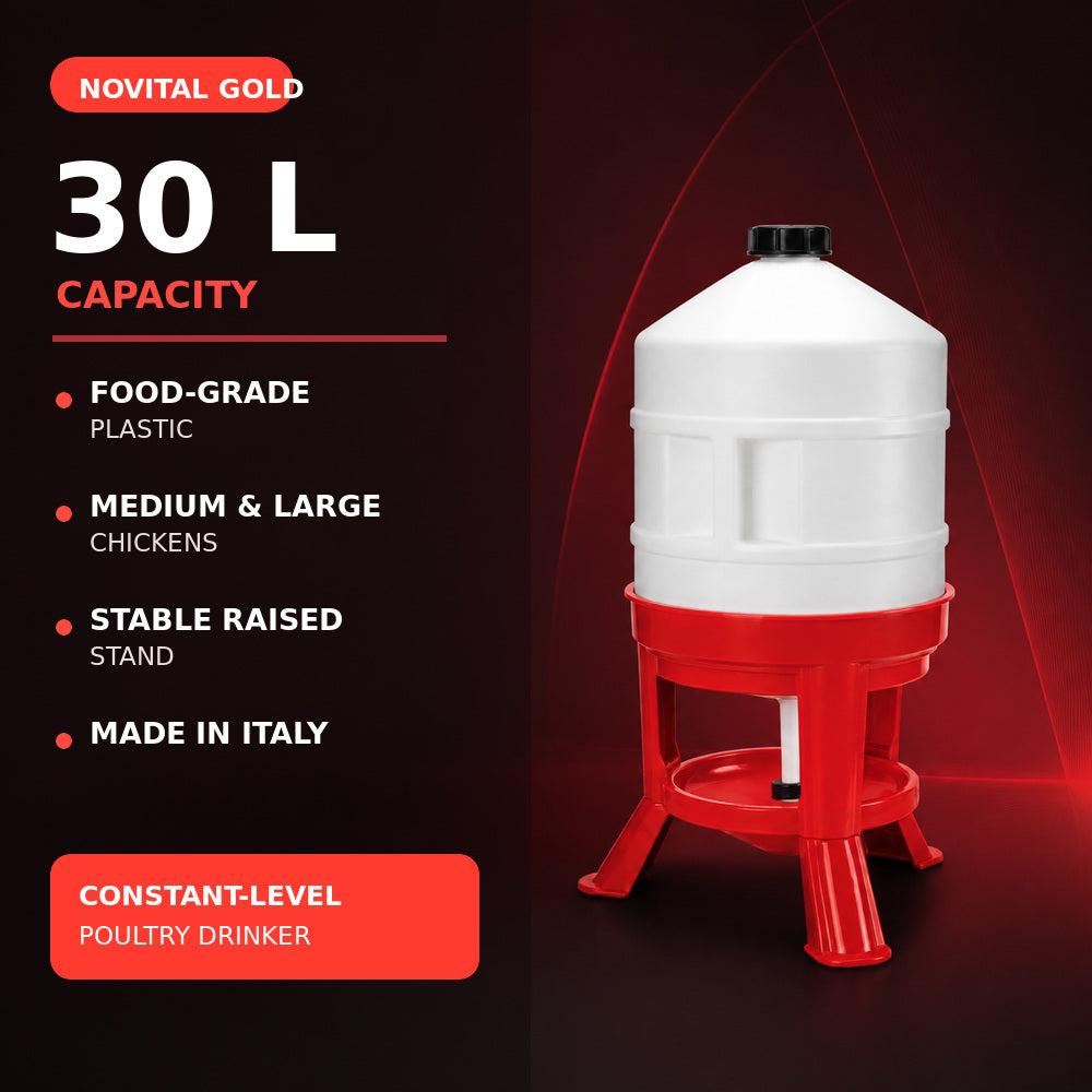 Novital 30L Chicken / Hen Drinker With Stand (Made in Italy)