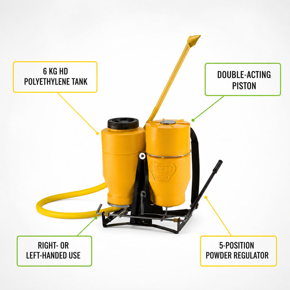 Volpi Manual knapsack Duster for distributing powder in Agriculture (SV 80)