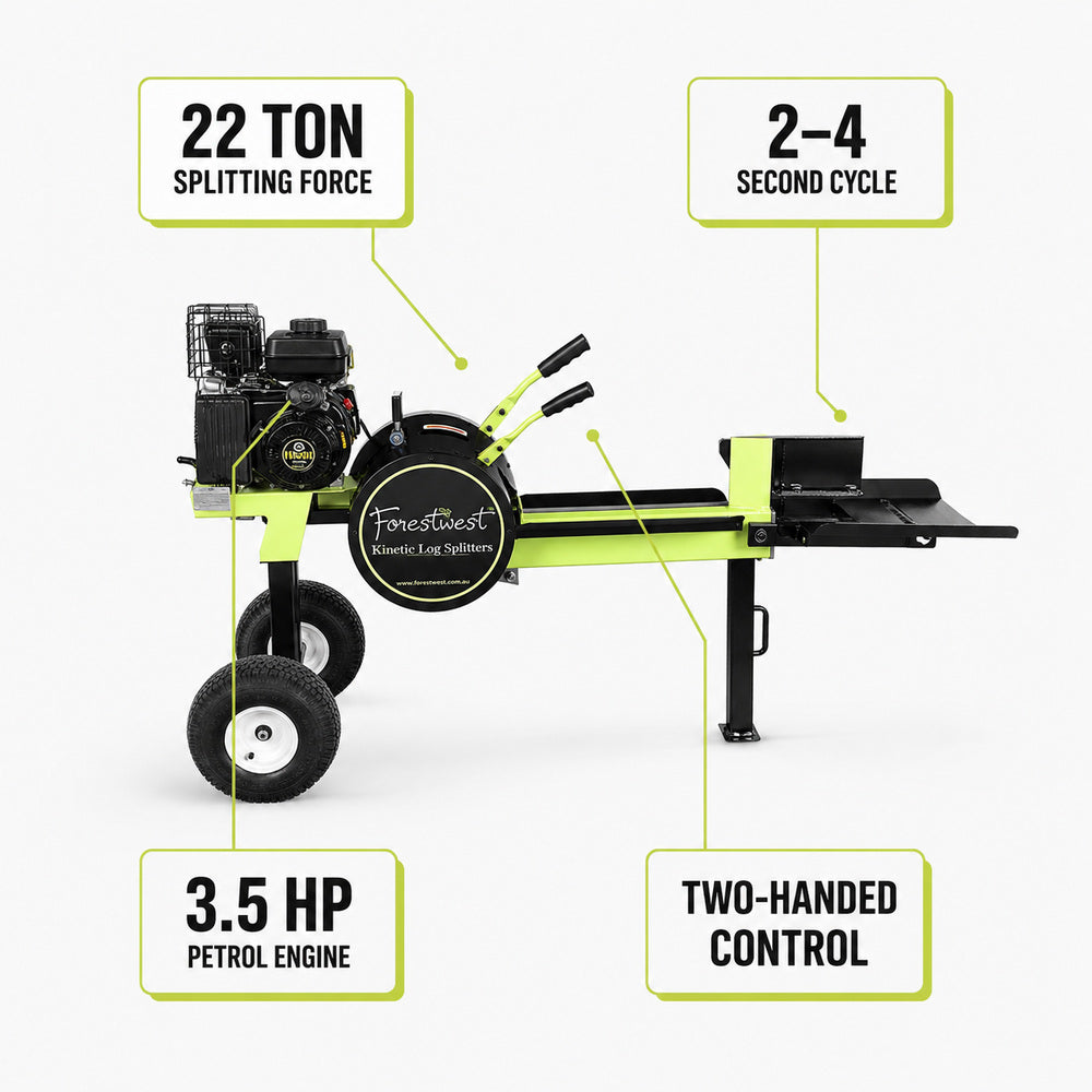 22T Log Splitter Kinetic Petrol (3.5HP)