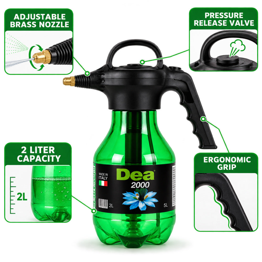 Volpi 2 Liter Compress Sprayer With Ergonomic Grip