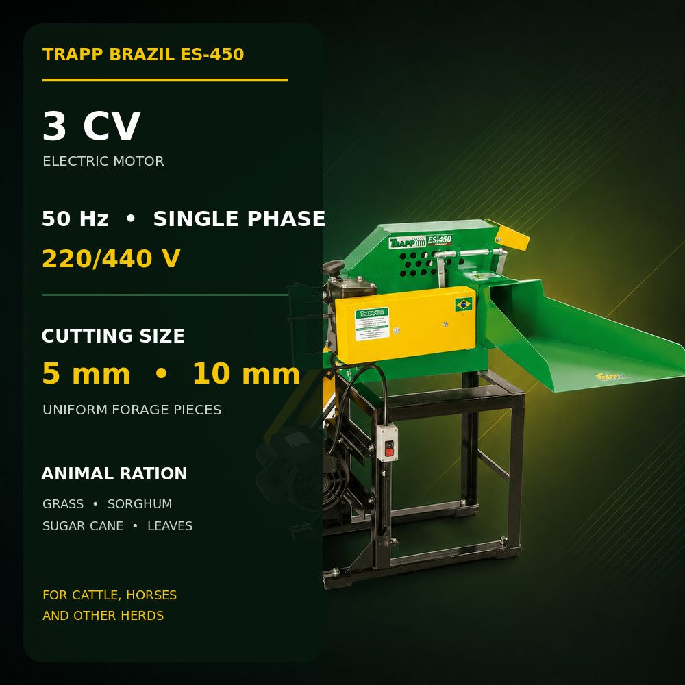 Trapp Brazil Animal Ration Shredder ES-450, 3CV/50HZ-220/440V Single Phase