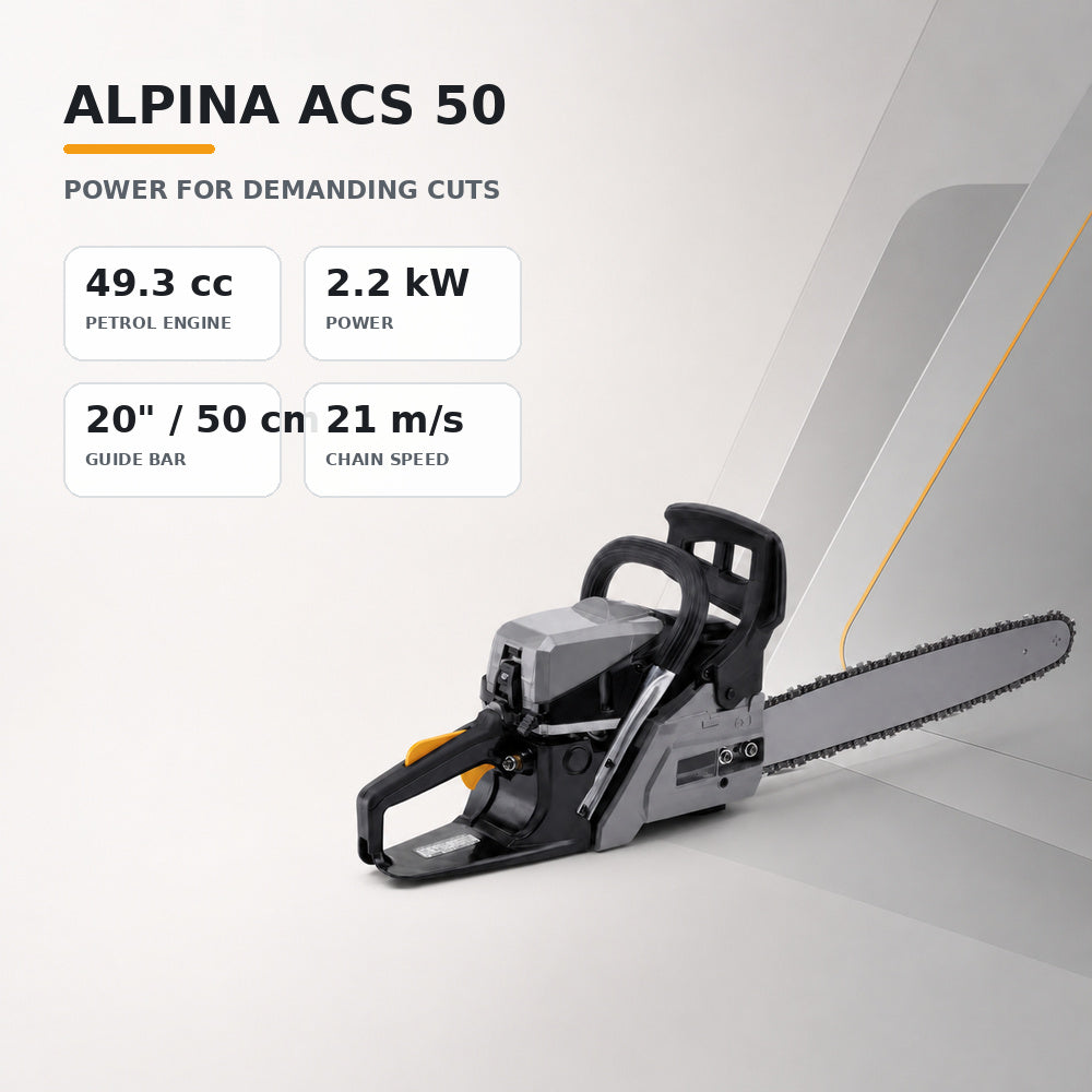 Alpina Italy 20 Inch 49.3 cc Gasoline/Petrol Powered Chainsaw , ACS 50
