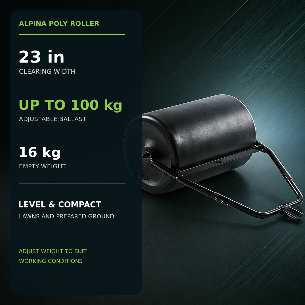 Alpina 23" Poly Roller for Lawn Tractor