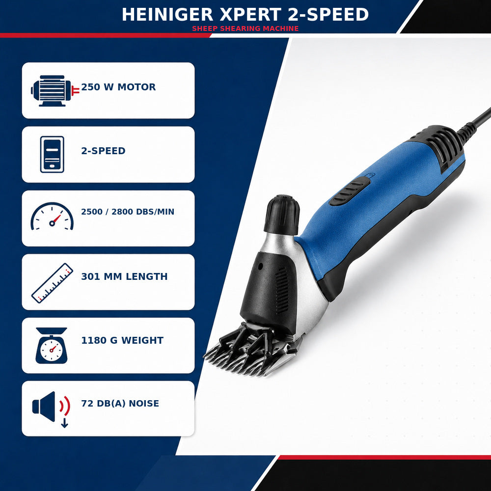 Heiniger Xpert 2-speed sheep shearing machine - Swiss Made