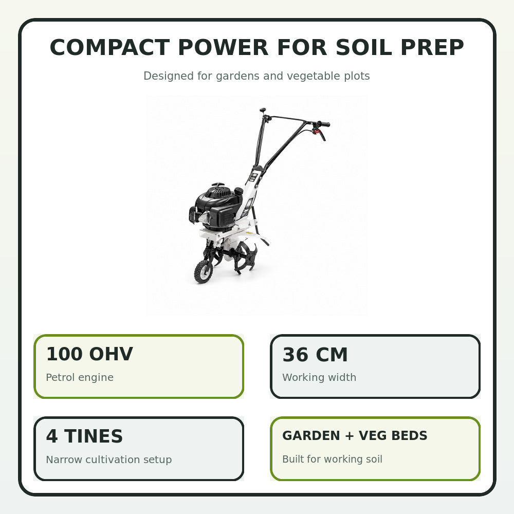 Alpina Italy Tiller Cultivator - ATL 36 V, Your Local UAE Distributor