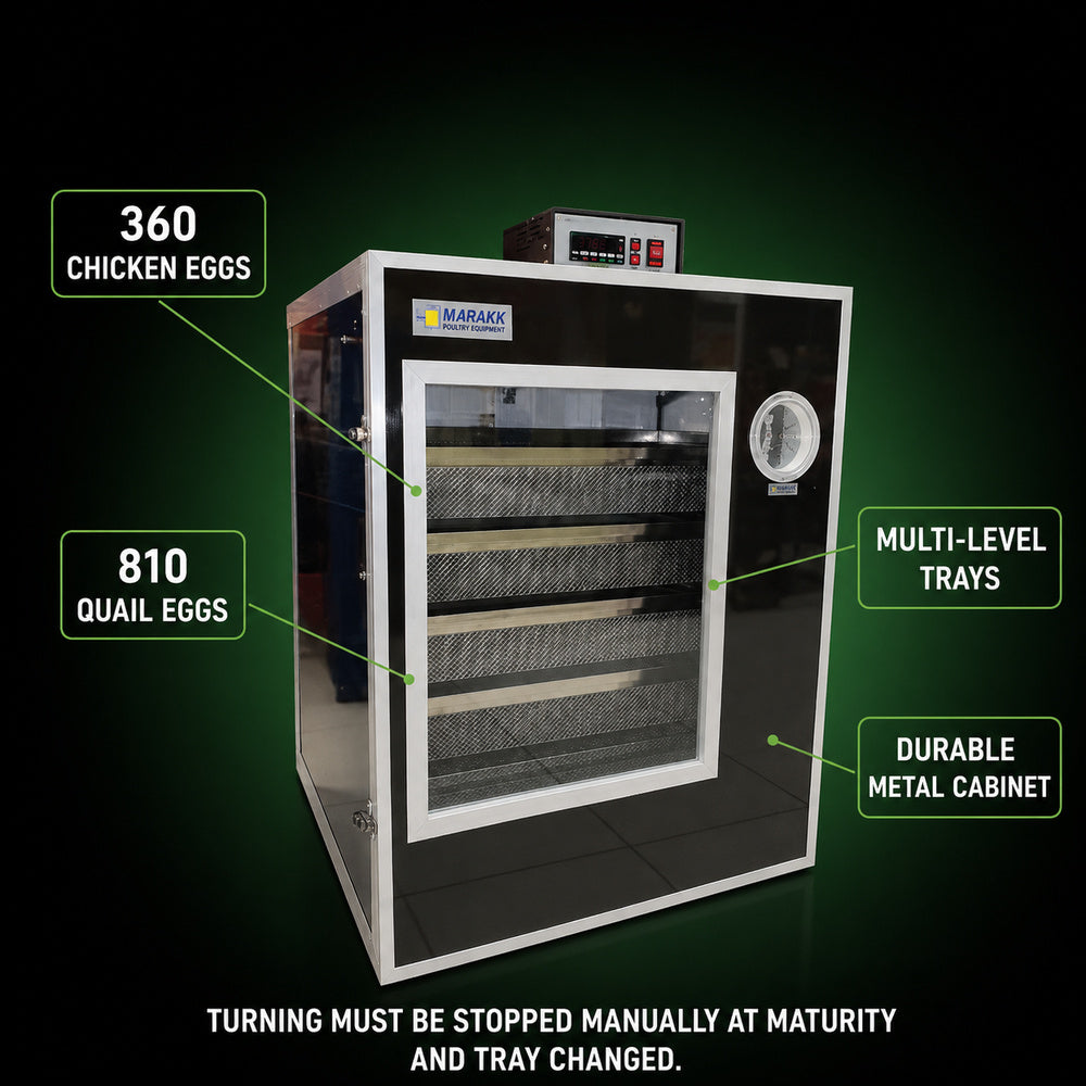 Marakk 360 Incubator for Quail Chicken Eggs