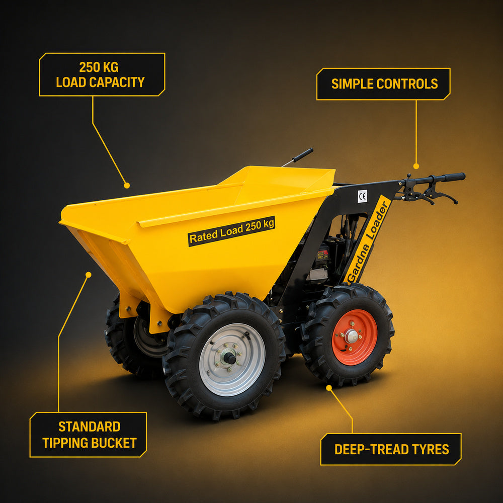Garden Loader with Standard Bucket (Load Capacity: 250 Kg)