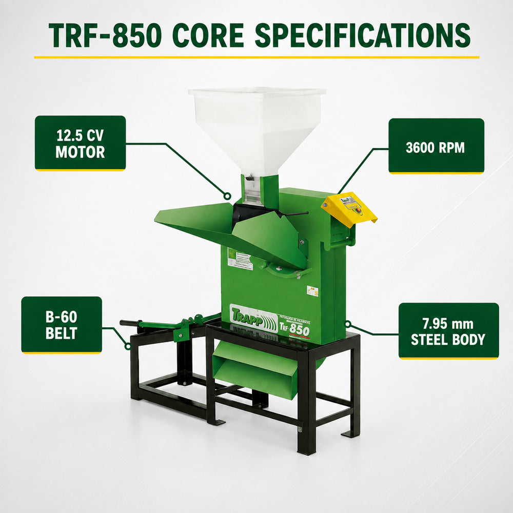 Trapp Foliage Shredder TRF-850 Motor 12.5CV 50Hz 220V-380V