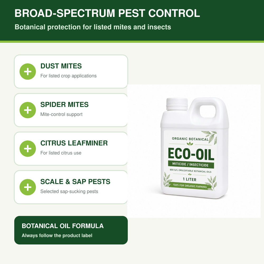 Organic Botanical Eco-Oil for Miticide / Insecticide (1 Liter)