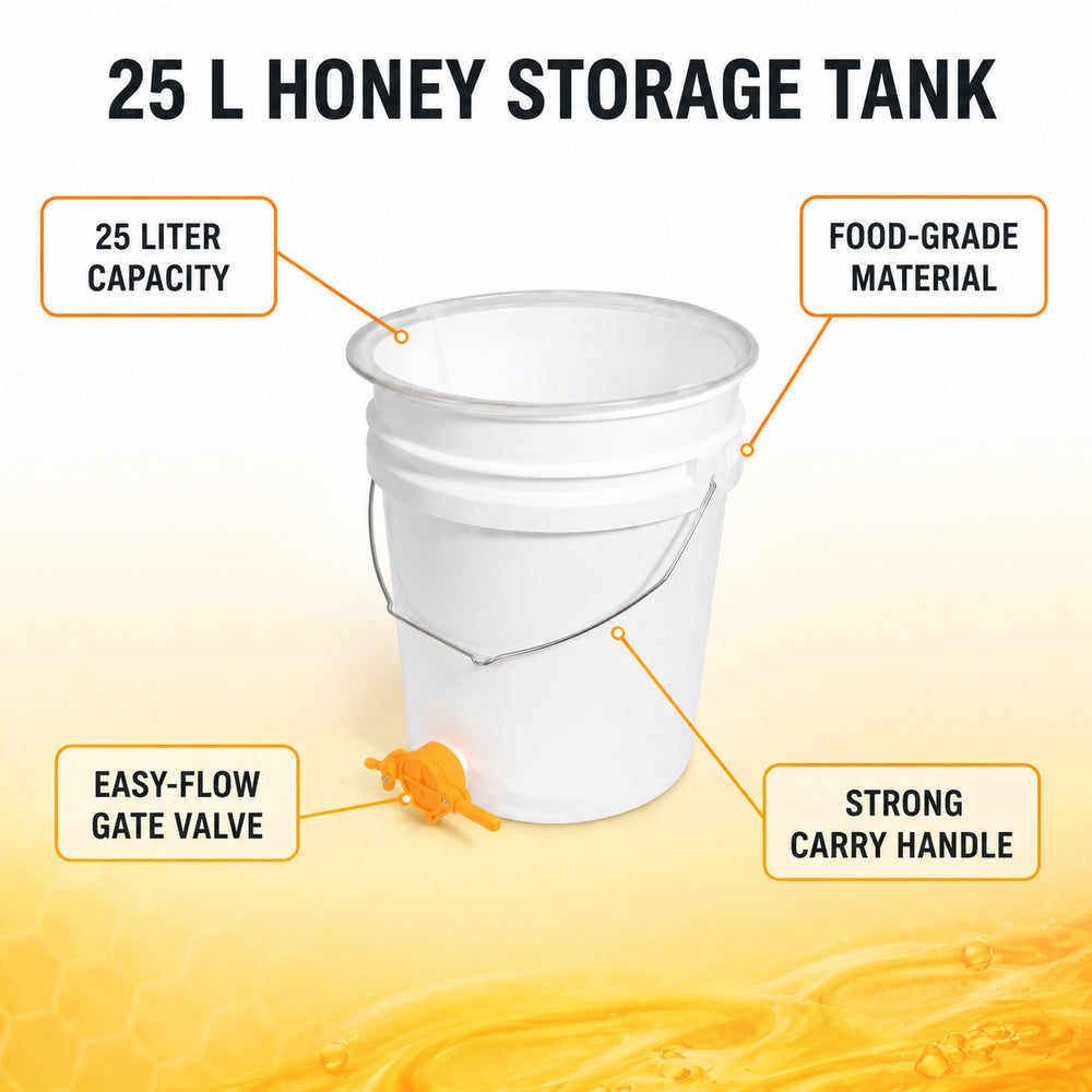 Beehive Flow Honey Tank with Gate Valve (Capacity 25L)