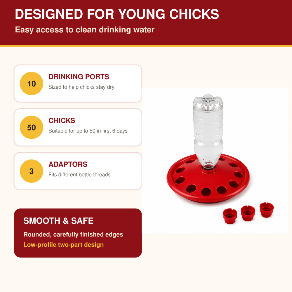 River Disc Bottle Holder Drinker for Chicks