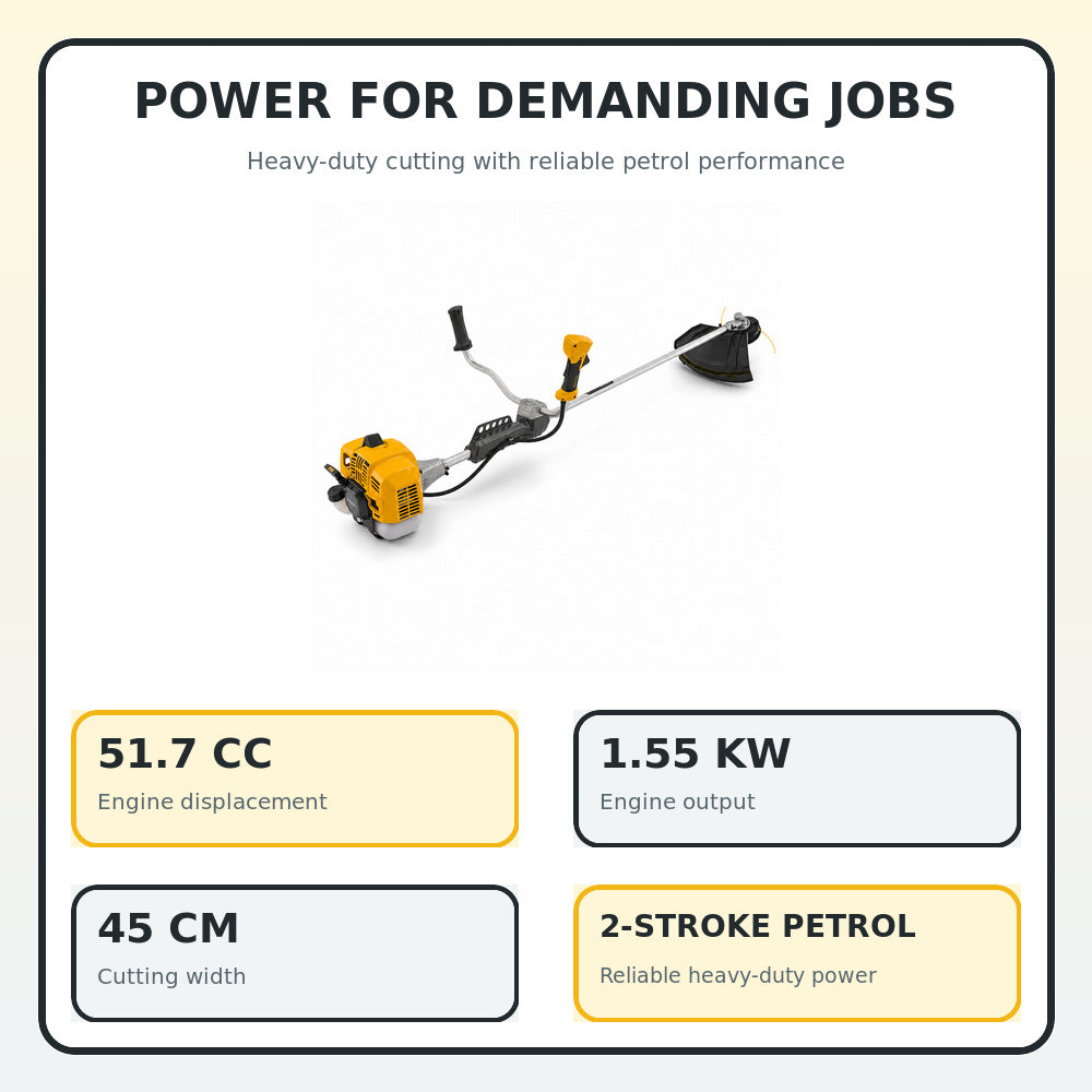 Stiga Petrol Brush Cutter BC-555 B, 51.7cc