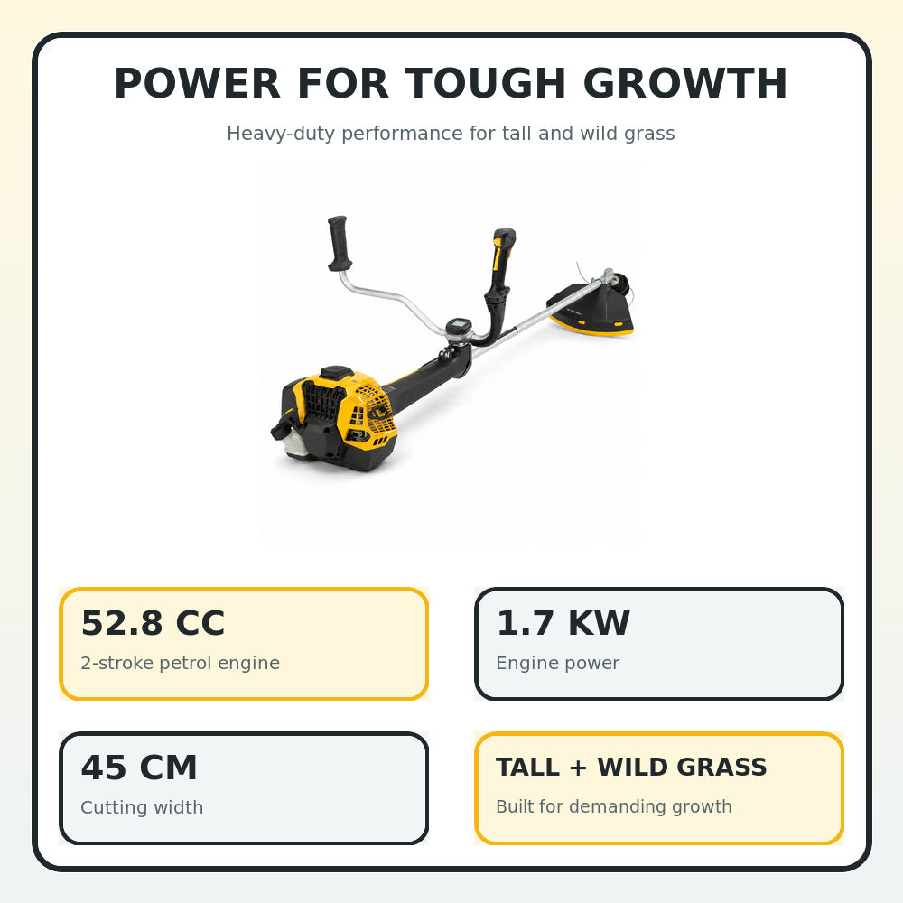 STIGA Petrol Brush Cutter BC 760 B, 52.8cc 2-Stroke Engine