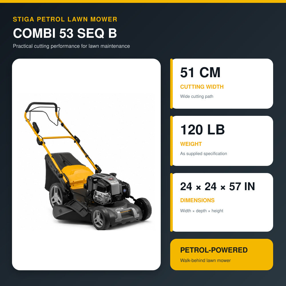 Stiga Lawn Mower Combi 53 SEQ, 51cm Cutting B