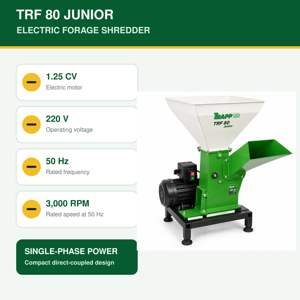 Trapp Foliage Shredder TRF-80 Motor 1.25CV 50 Hz 220V