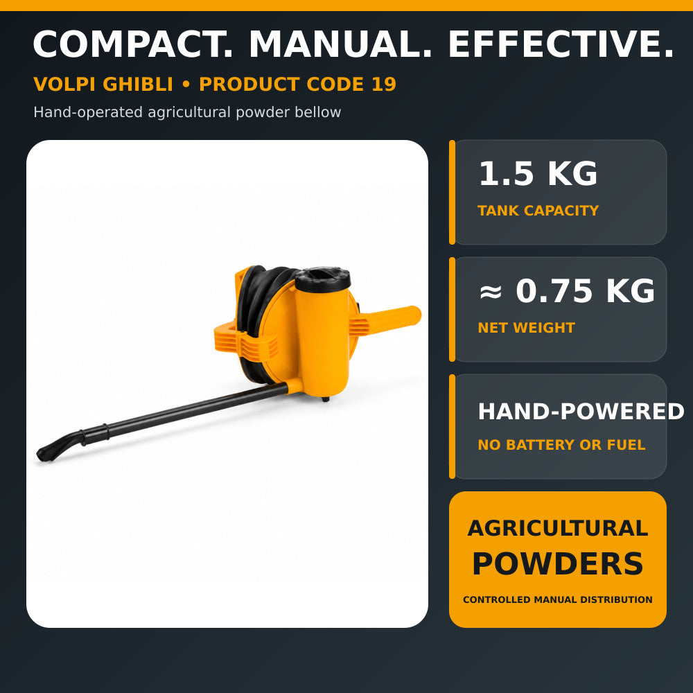 Volpi Hand Powder Bellow Ghibli 1.5Kg Tank