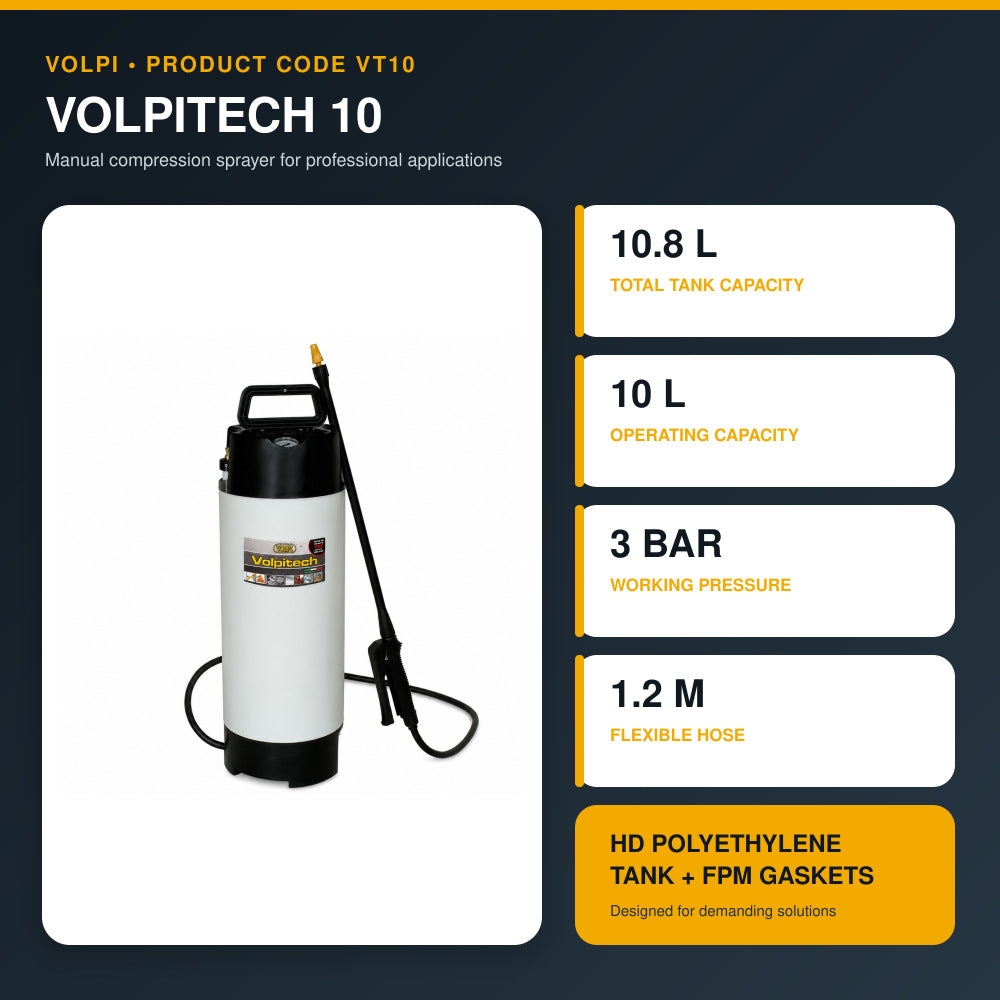 Volpi Compr. Sprayer, Volpitech 10 Ltr