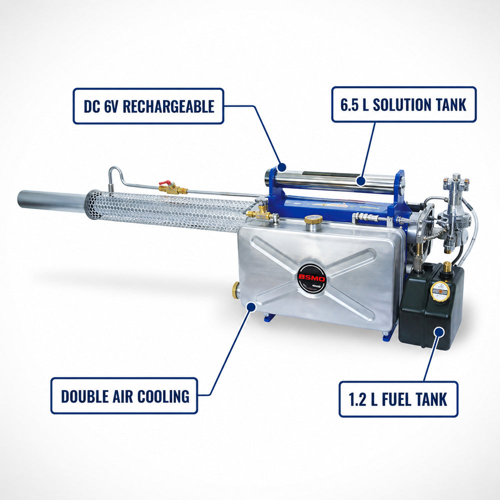 BSMO Quantum Fogging Machine QF-150A for Disinfection, Sterilization, Garden, Outdoor, Farm, Lawn, Factories (Made in Korea)